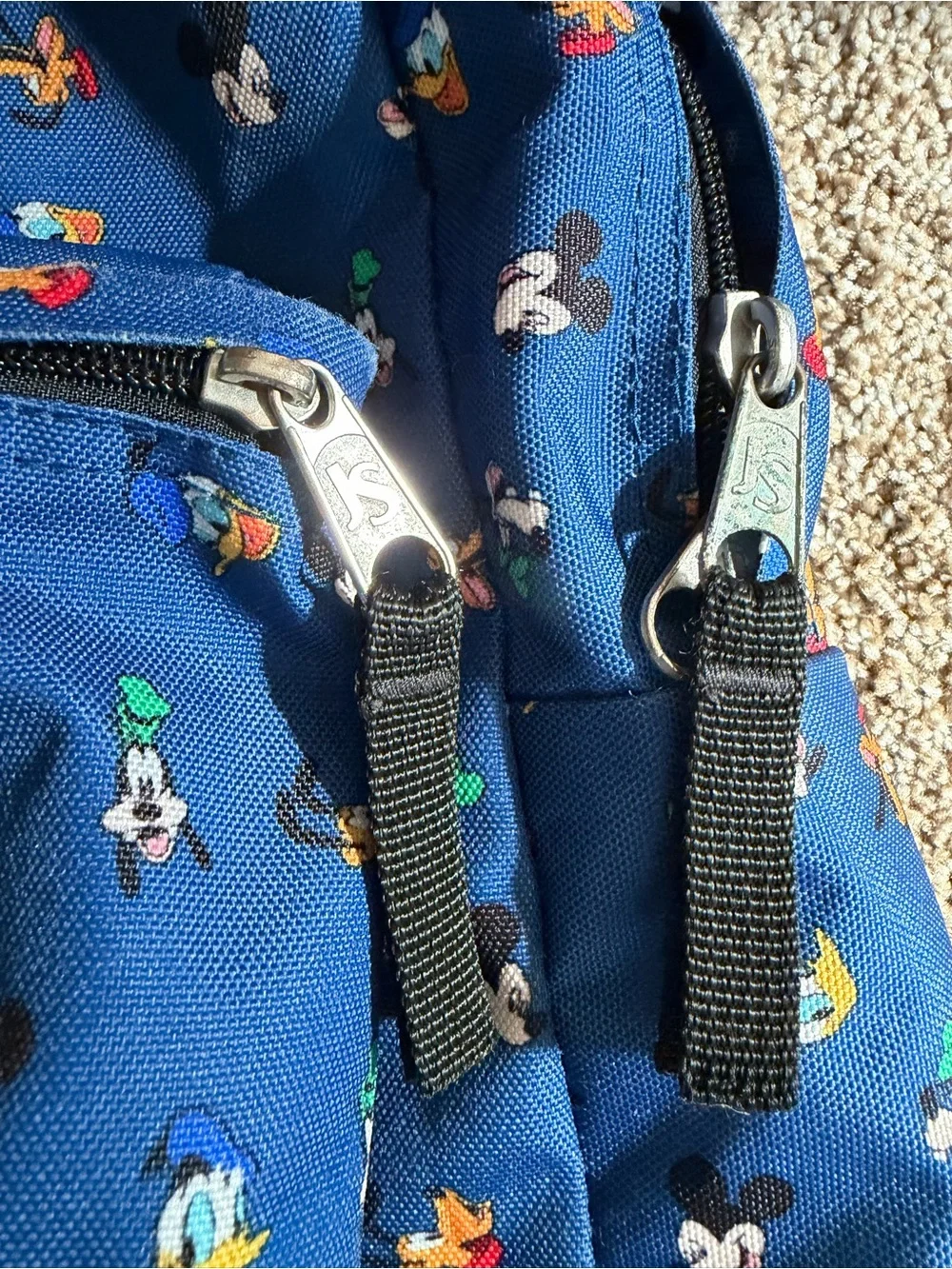 Jansport Blue Backpack with Disney Character Print